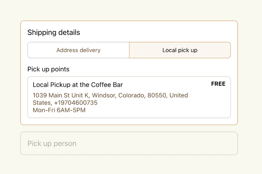Local Coffee Shop Pickup in Windsor Colorado