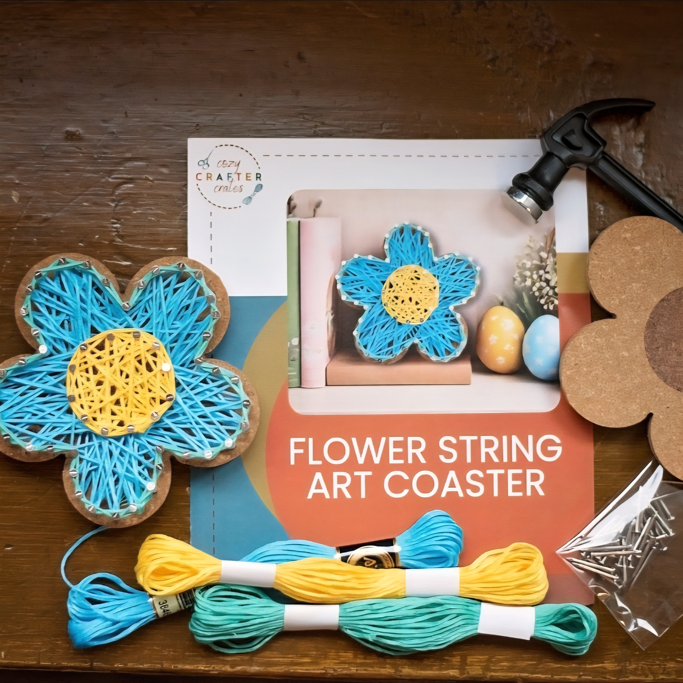 Craft supplies included in the box