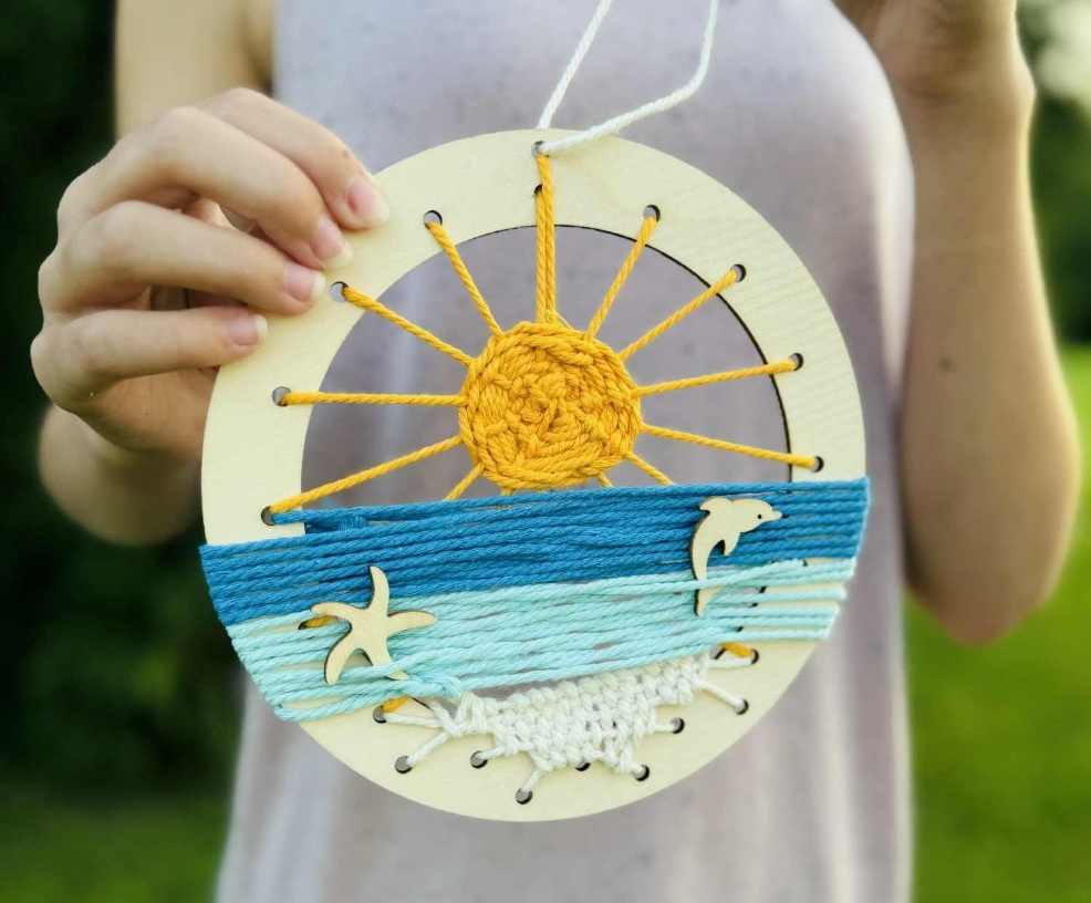 Past project: Woven Tapestry Wall Hanging made by children using our craft kits