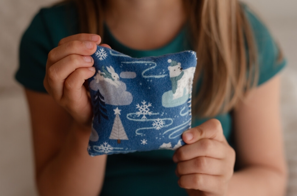 Past project: Sewn Hand Warmer made by children using our craft kits