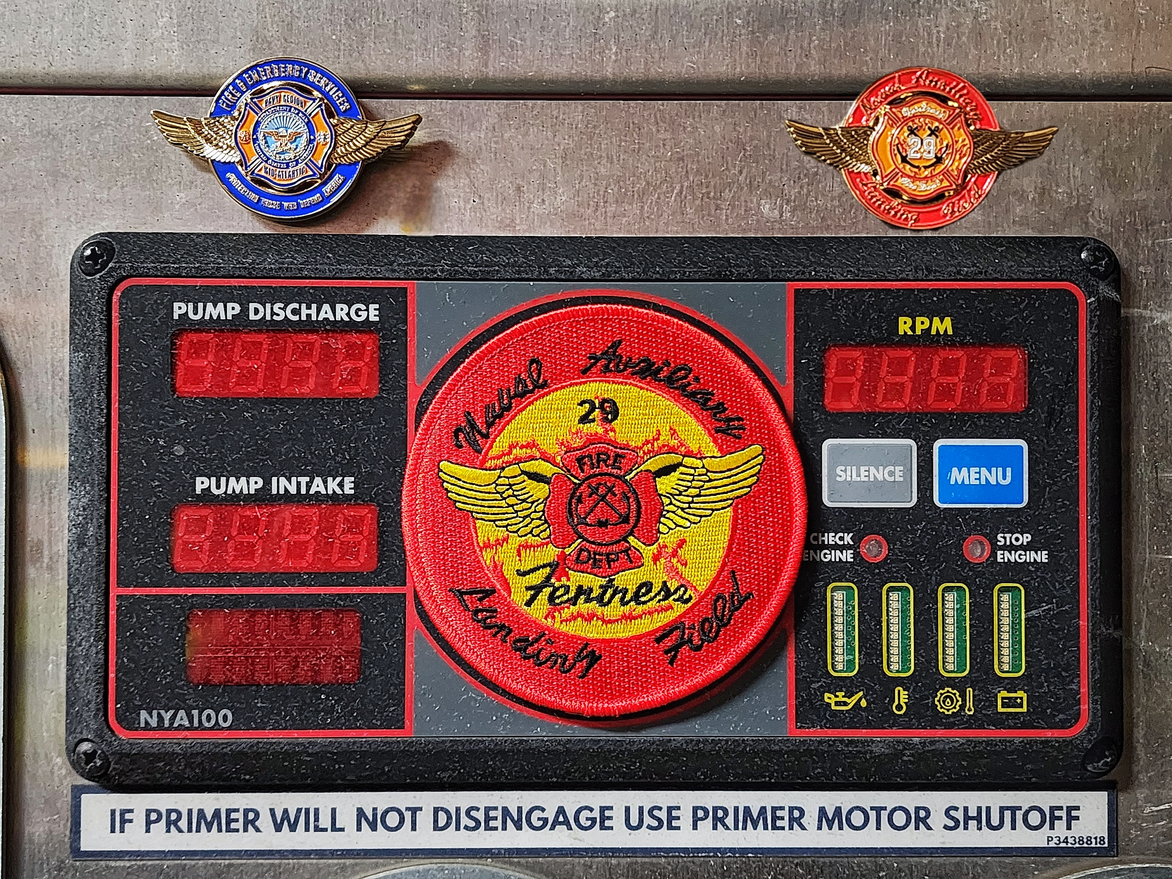 Naval Auxiliary Landing Field Fentress Station 29 coin and patch