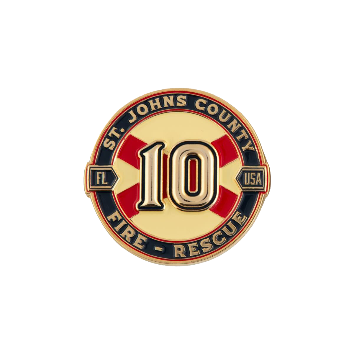 St. Johns County Fire Rescue Station 10 coin and patch