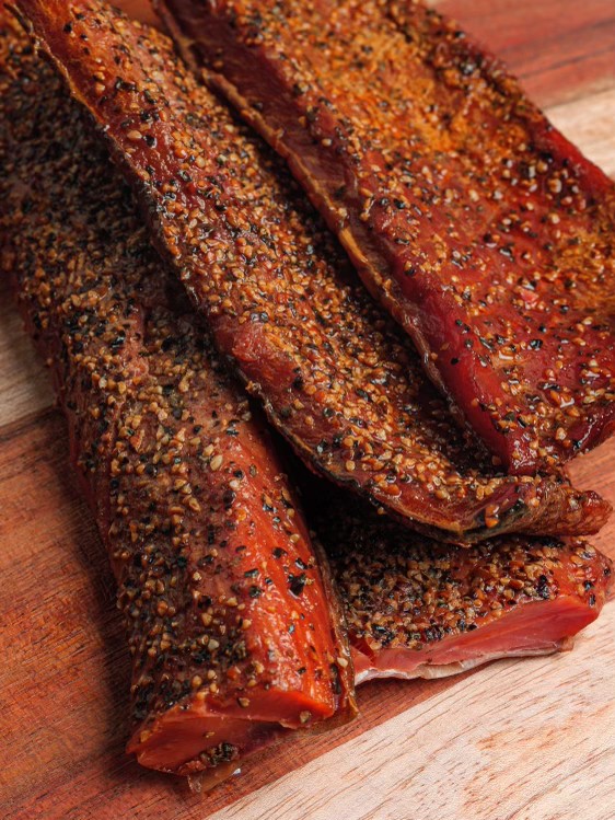Salmon Jerky Black Pepper pack (approx. 4-6 oz) – Long House Fish Co.