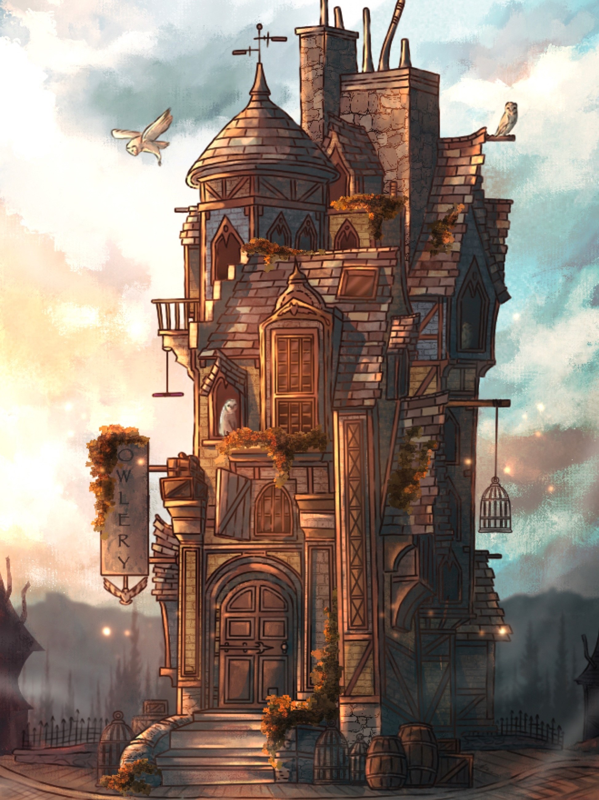 Magical wizard tower for shipping