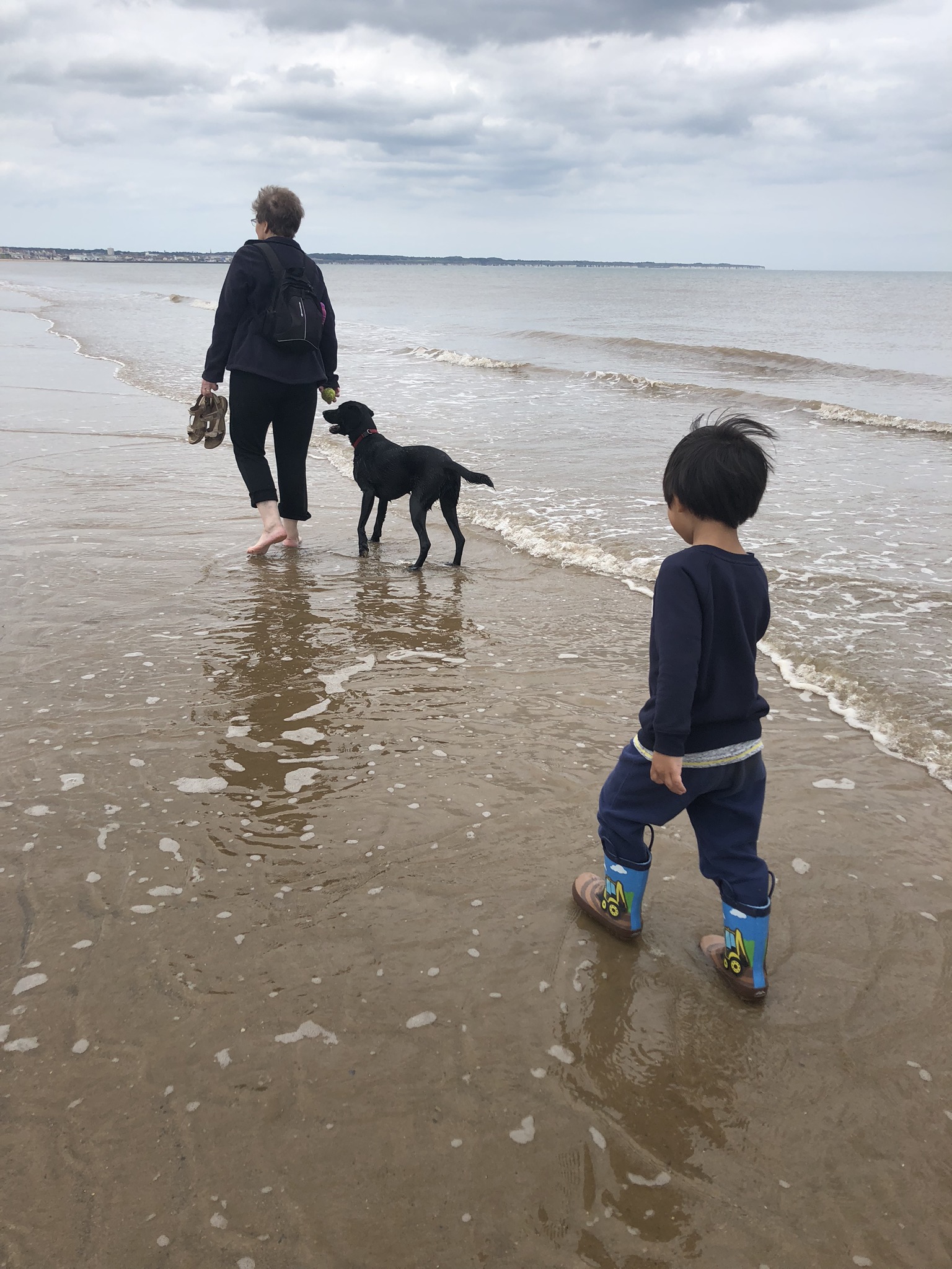Jess enjoying beach time in Bridlington