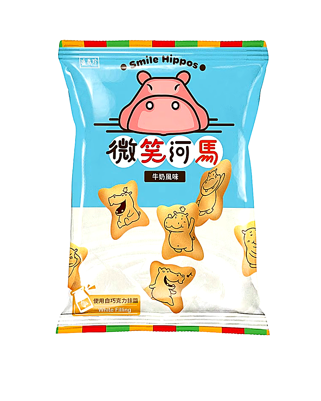 Triko – Smile Hippos Biscuits Milk Flavour 60g (Taiwan)