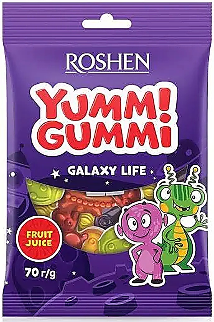 Roshen Yummi Gummi Galaxy Life 70g (Ukraine)