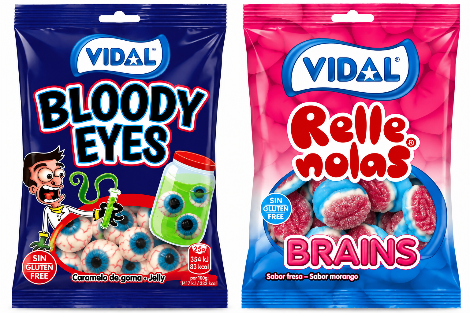 Vidal Bloody Eyes or Vidal Rellenolas Brains 90g (Spain)