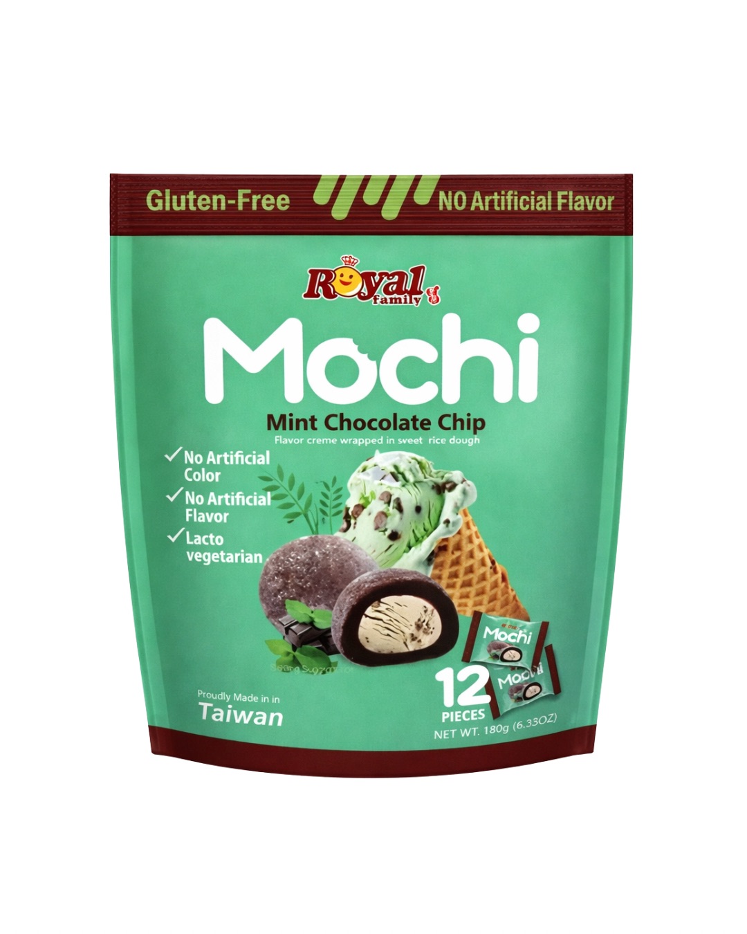 Mochi Mint Chocolate Chip x 12 - 180g (Taiwan)