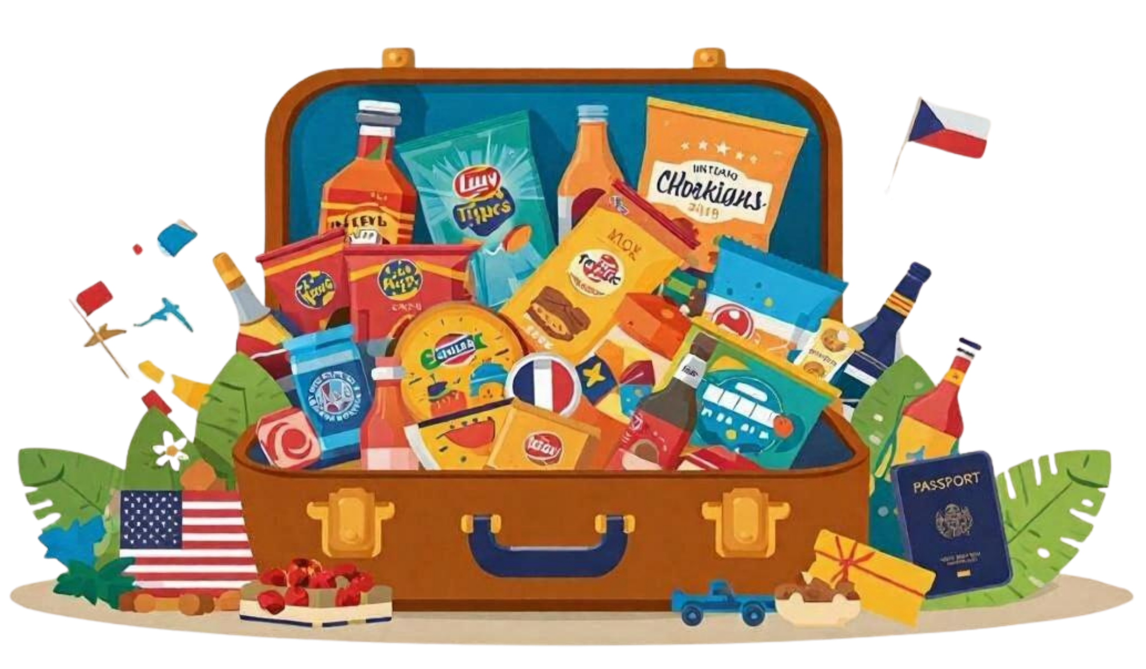 Snack'D suitcase with global snacks