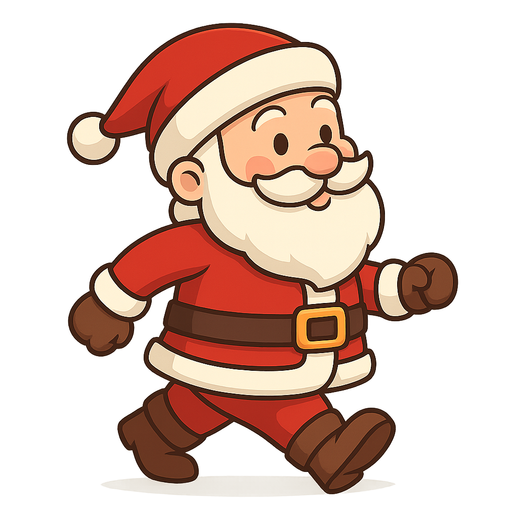Walking Santa