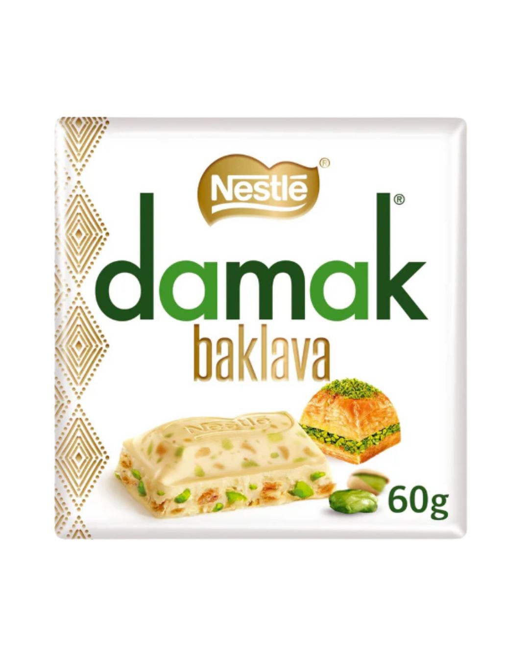 Nestle Damak Pistachio Baklava Chocolate Bar 60g (Turkey)