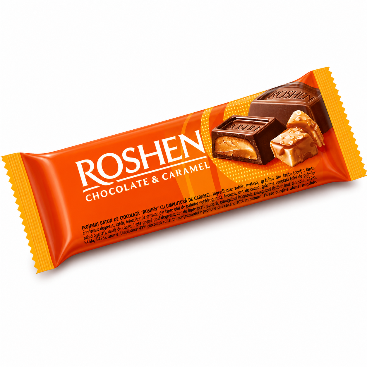 Roshen Chocolate and Caramel bar 30g (Ukraine)