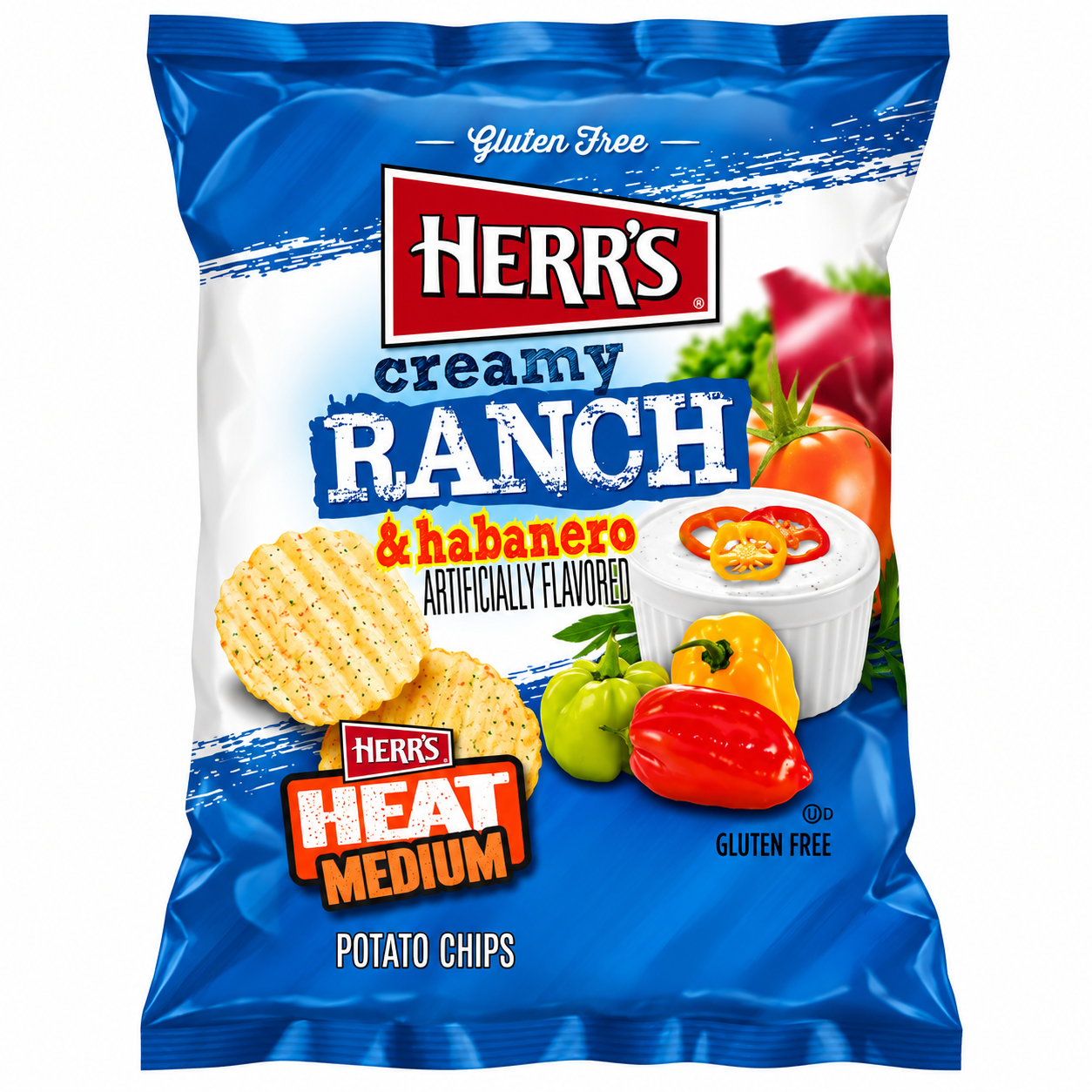 Herr’s Creamy Ranch & Habanero Potato Chips 50g (USA)
