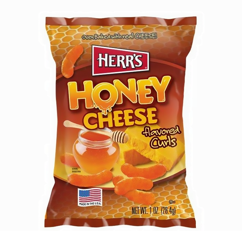 Herr's Honey Cheese Flavoured Curls 28g (USA)