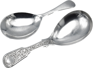 Antique Silver Caddy Spoons