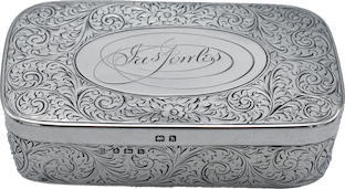 Antique Silver Snuff Box 1907