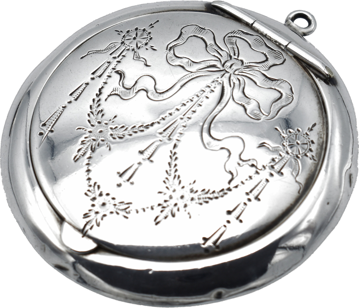 Silver miniature compact