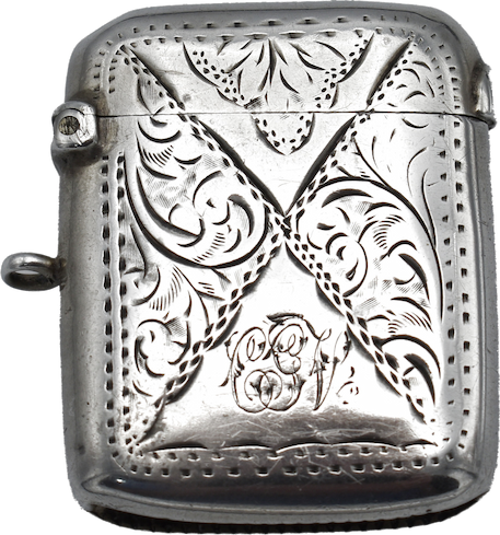 Silver Vesta Engraved 1904