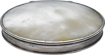 Mother of Pearl Silver Snuff Box