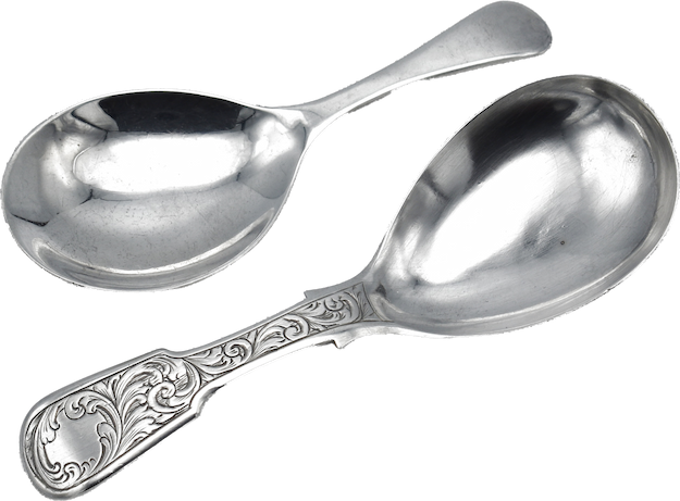 Foundation Tier antique silver caddy spoons