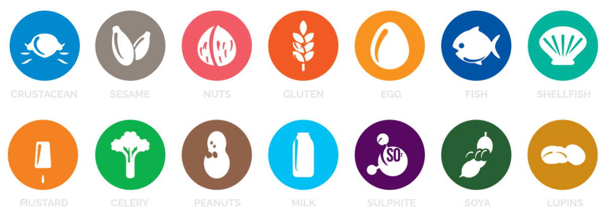 Free from all 14 main allergens