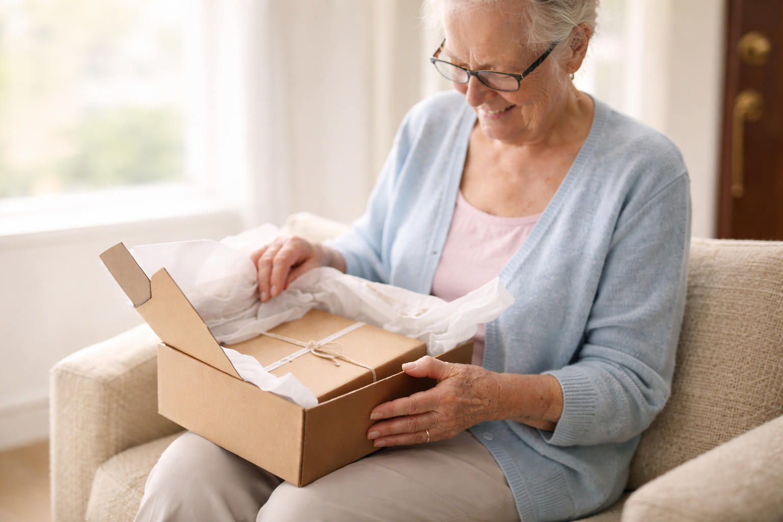 Grandparents laughing with grandchildren