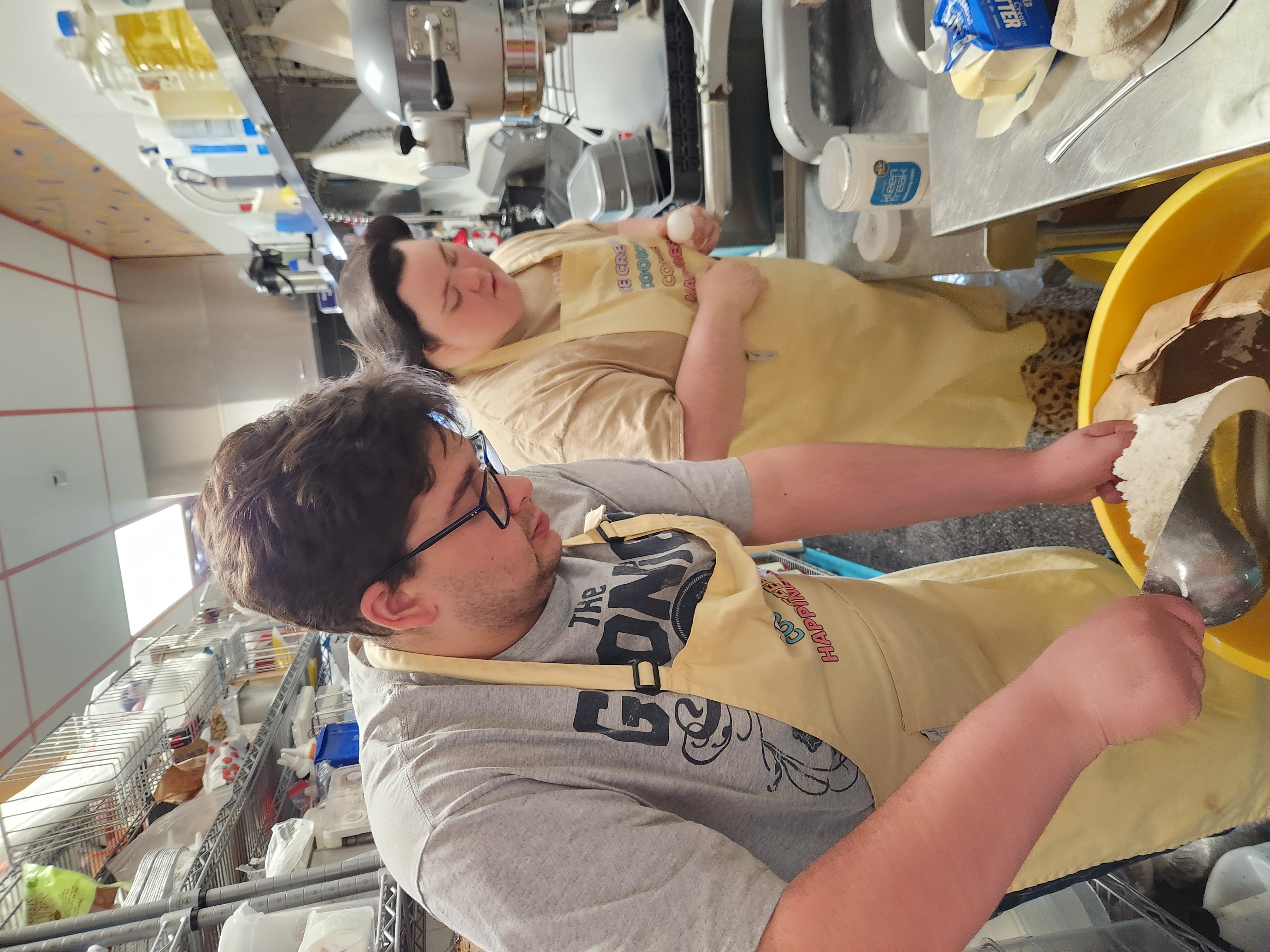 Team members in the kitchen