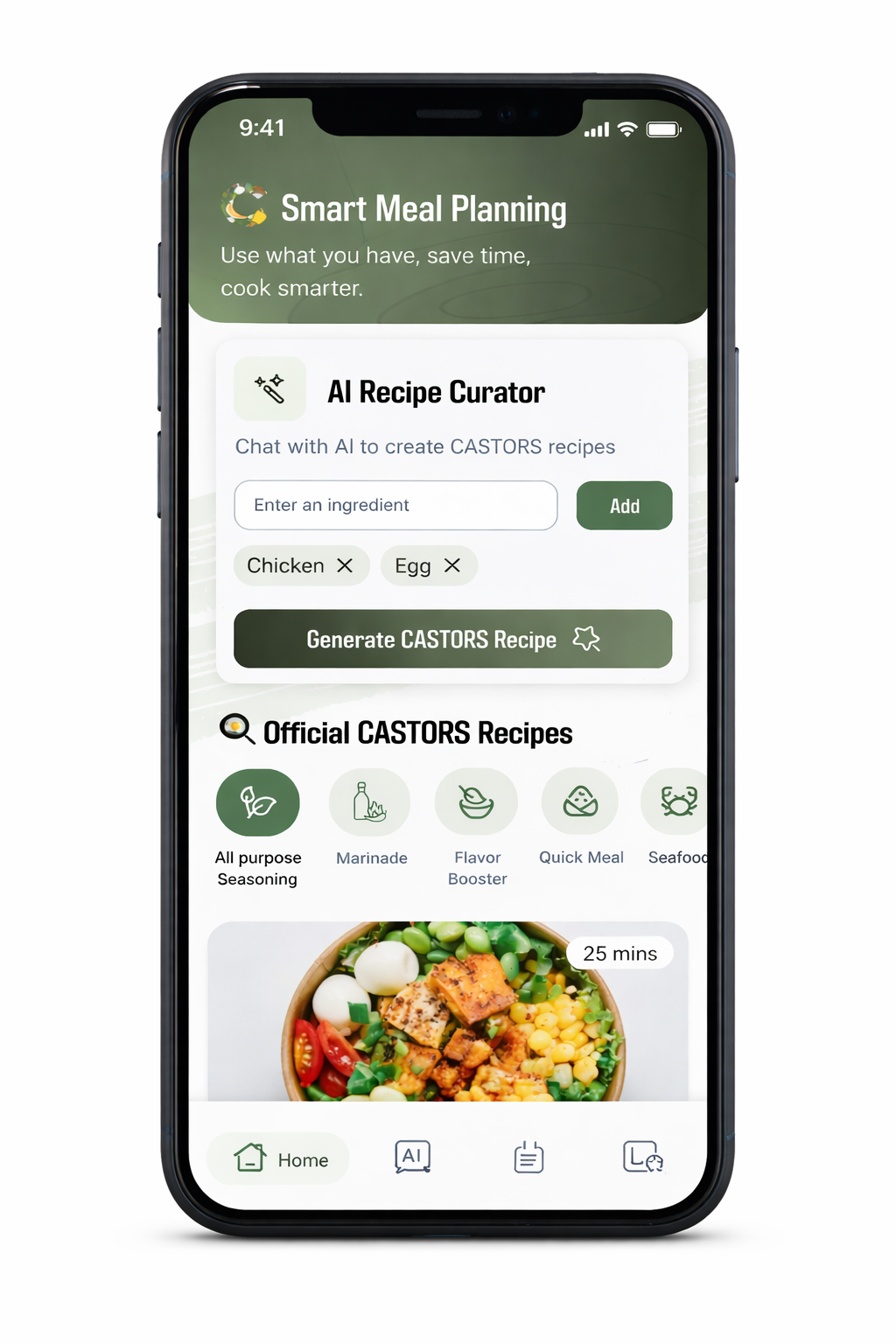CASTORS App Home Screen