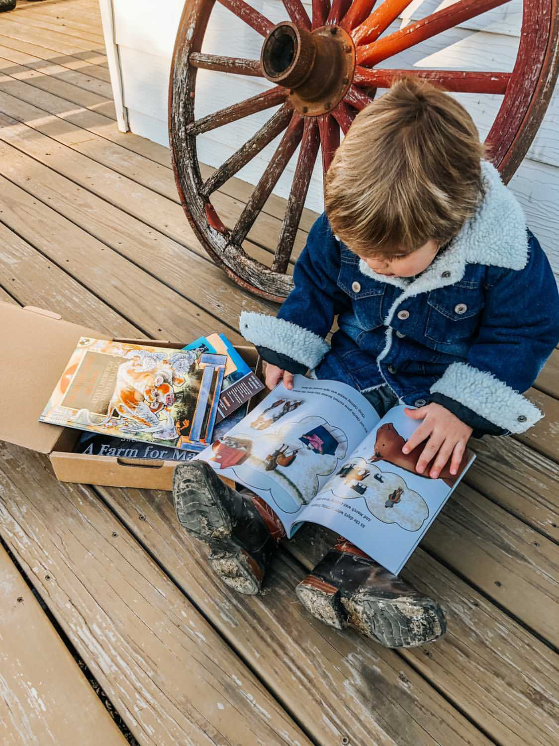 Child reading book