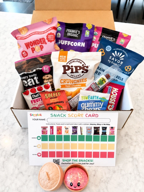 Sampleit snack box with score card and surprise toys