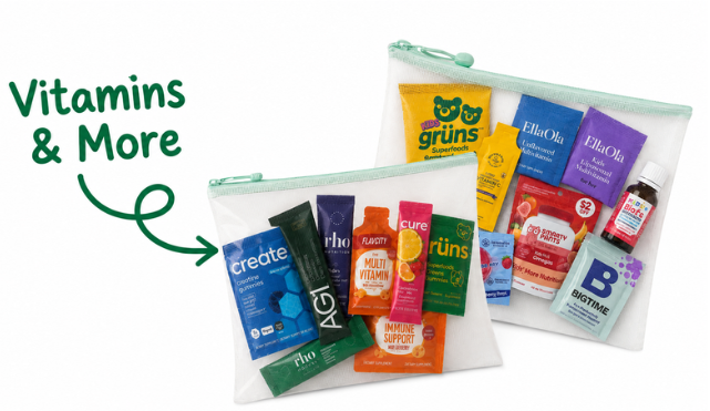 Optional vitamins and wellness samplers