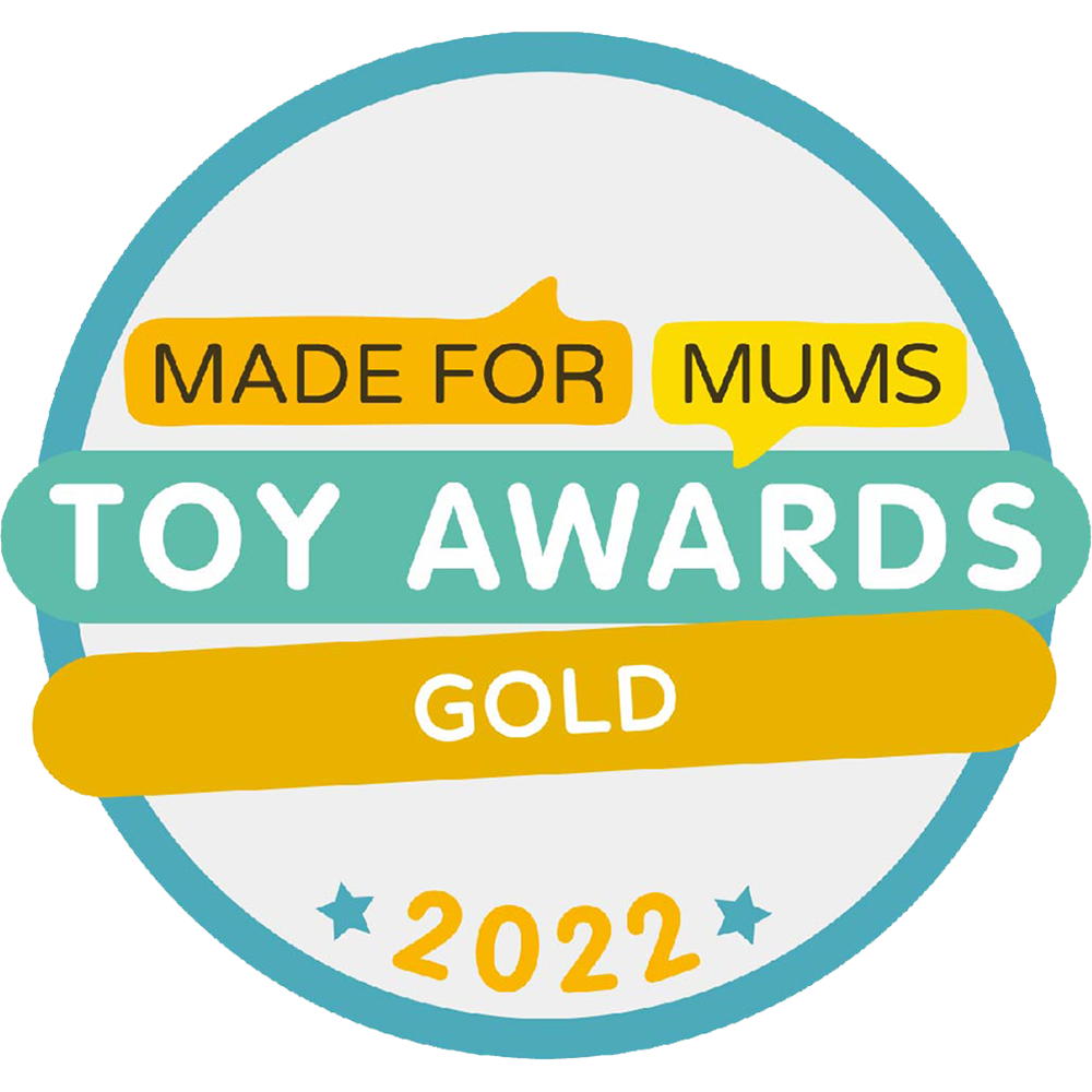 MadeForMums Toy Award 2022 Gold Winner badge for educational excellence
