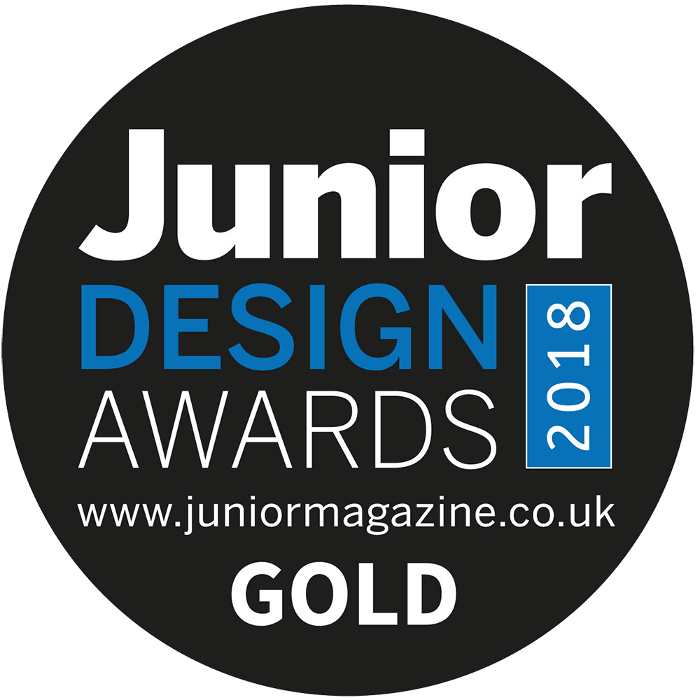 Junior Design Award 2018 Gold Winner badge for best educational subscription