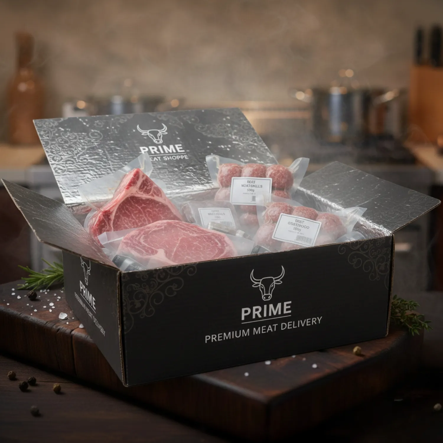 PRIME MEAT box with premium cuts