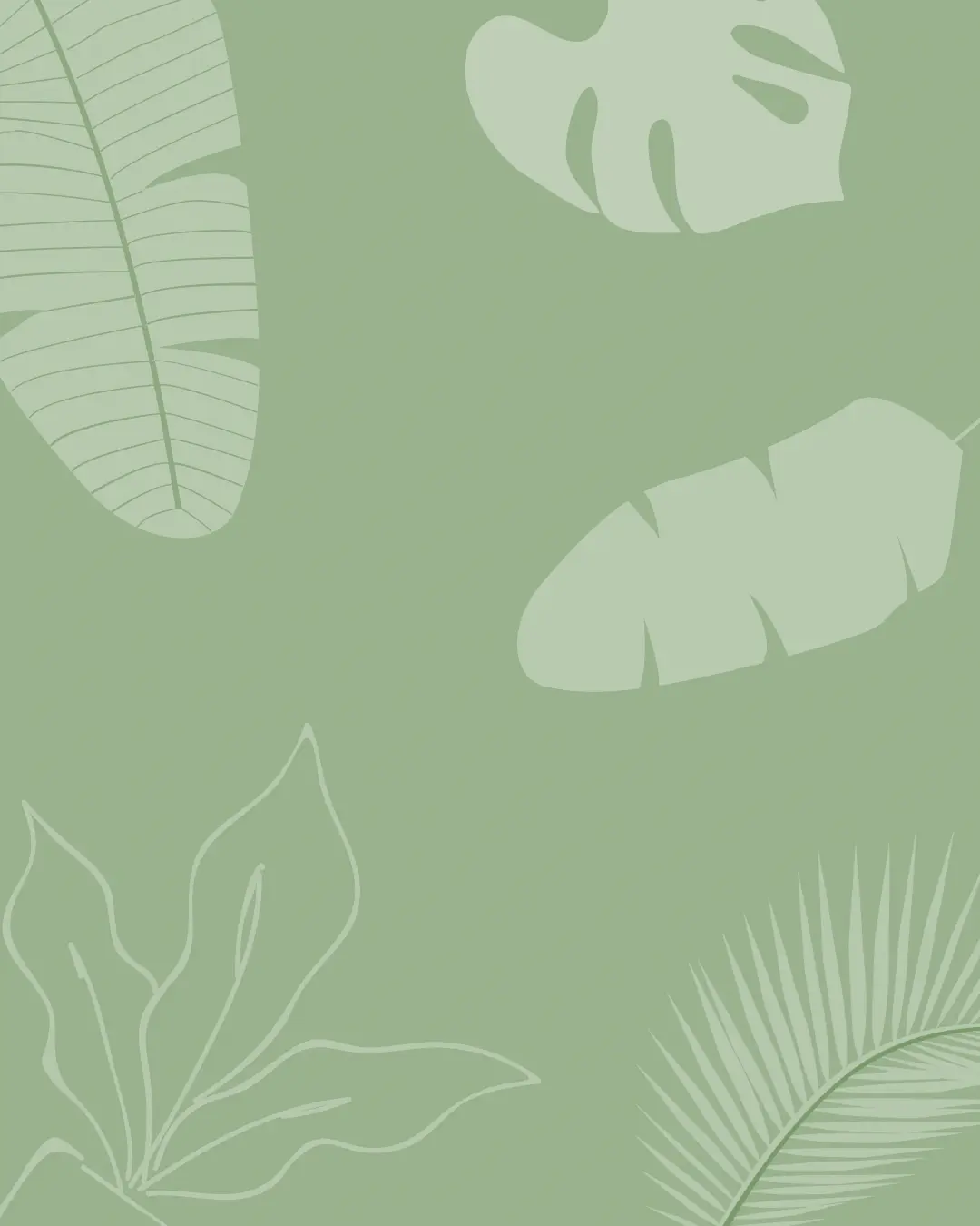 Botanical leaf pattern background behind product details