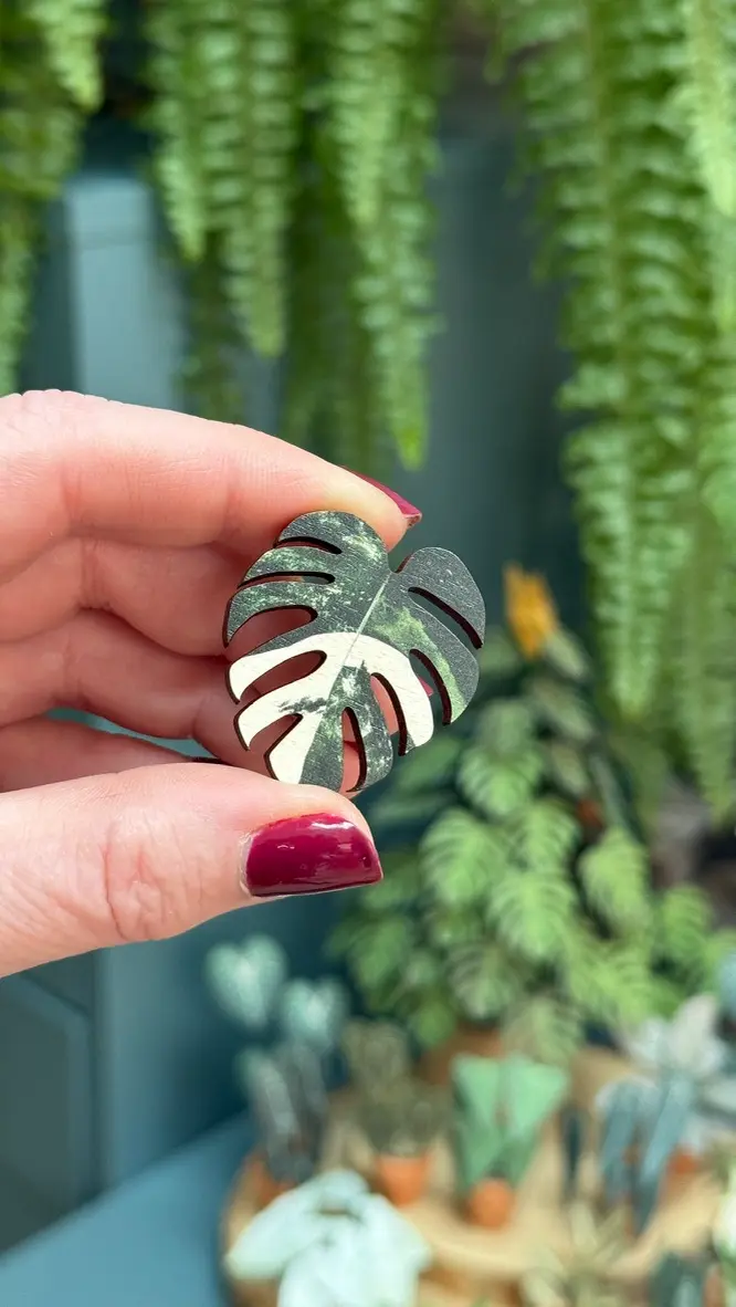 Variegated Monstera pin