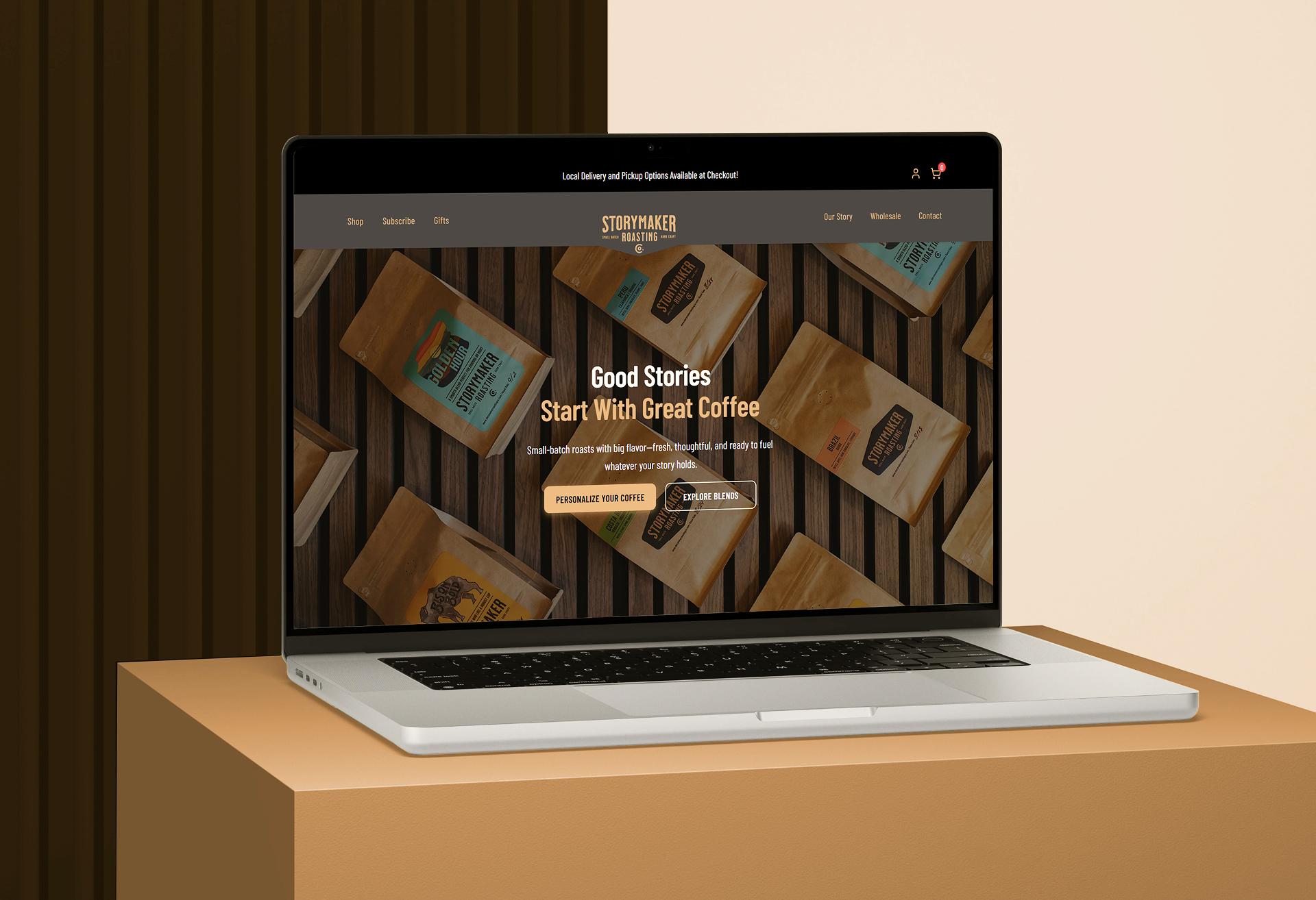 Specialty coffee subscription store built on Subbly for Storymaker Roasting by Subcrafted