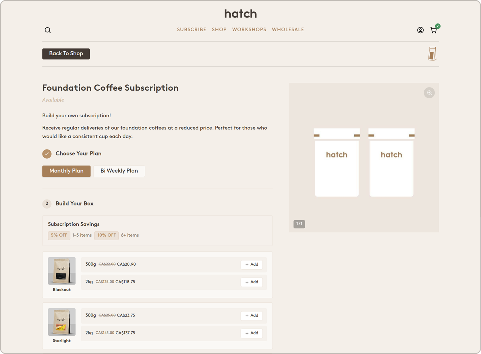 Let Customers Build Their Own Subscription Box screenshot