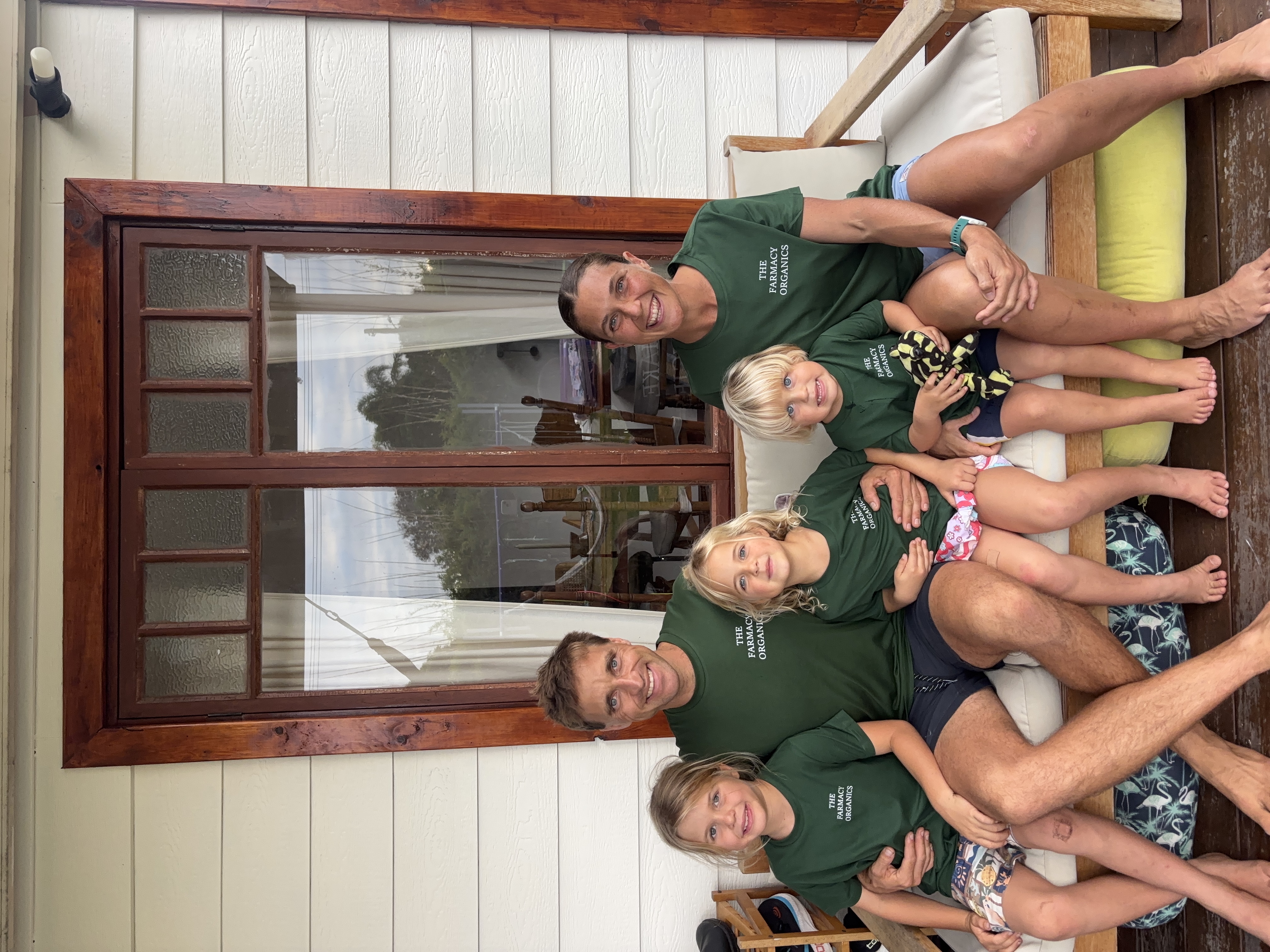 Louis and Beth with their family — founders of The Farmacy Organics