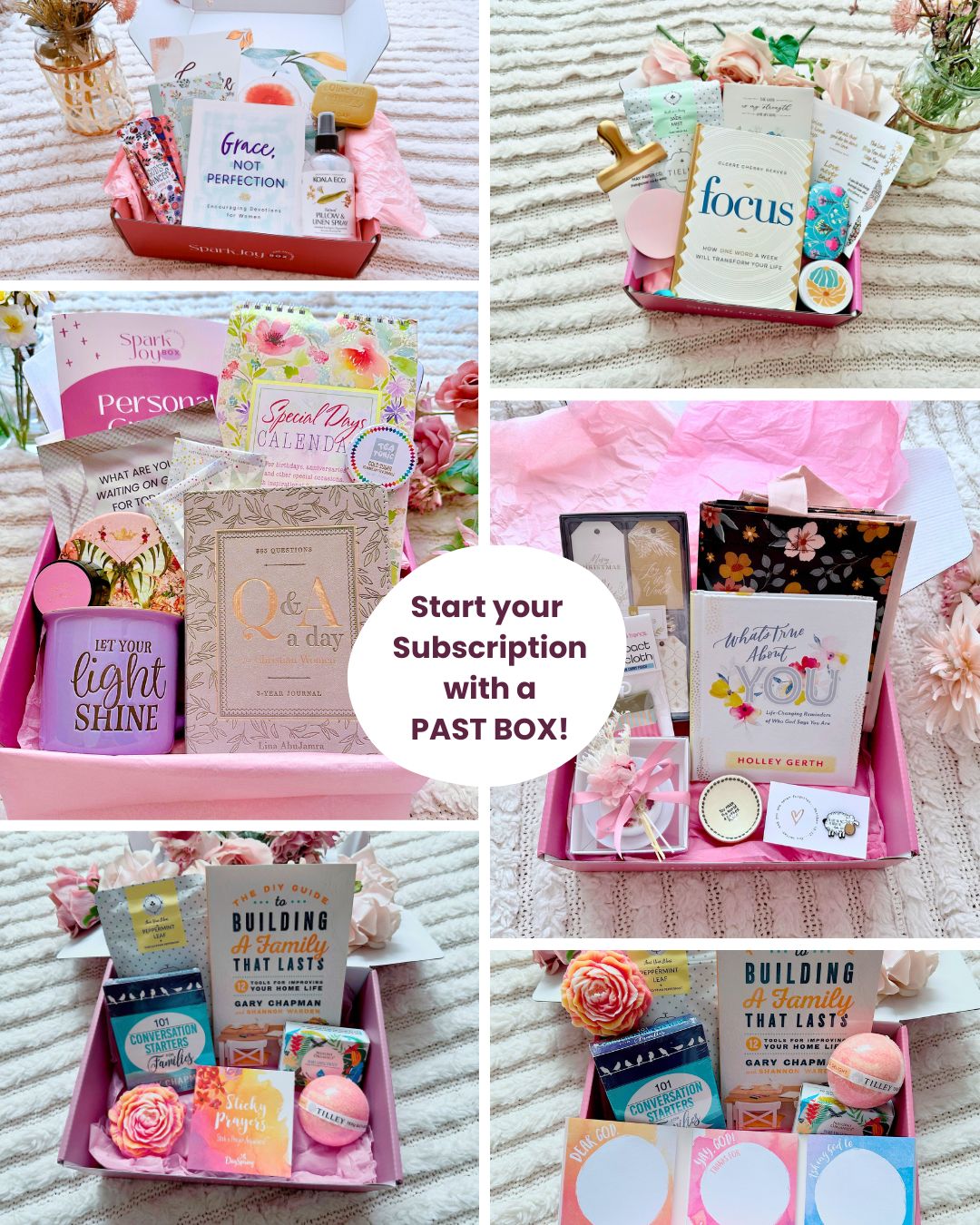 What's Inside the April Spark Joy & Encourage Box - Christian devotionals, journals, and faith-based gifts