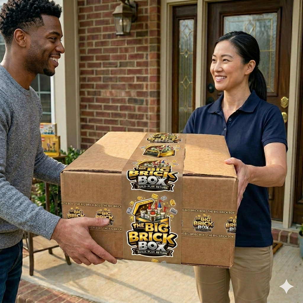 Package delivery box at doorstep