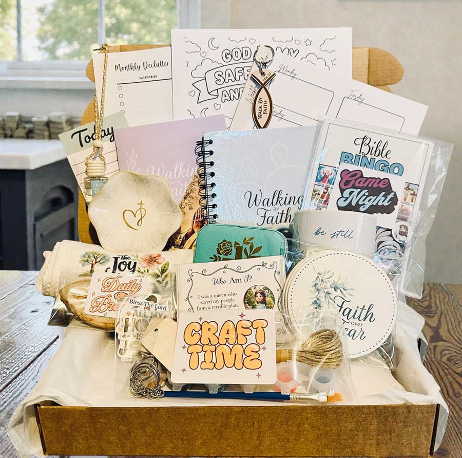 The Harmony Box - Faith-centered subscription box contents