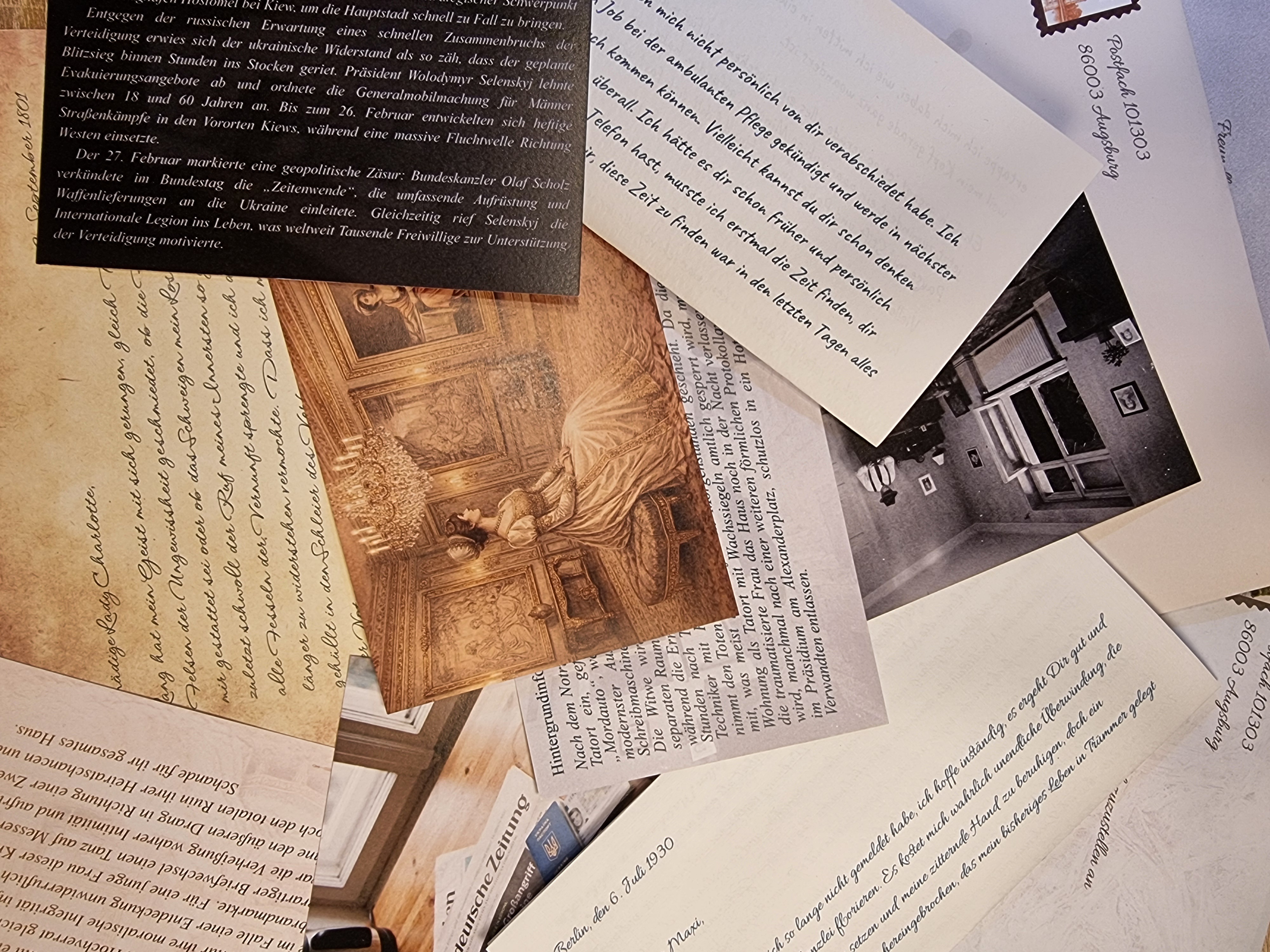 Inhalt der Briefmoment Umschläge