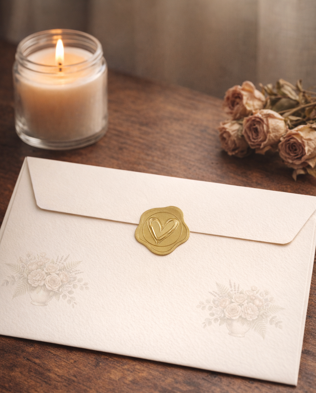 Stilvoller Briefumschlag mit Verzierungen