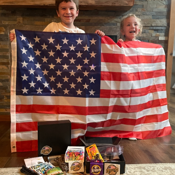 Dadicated box items close-up