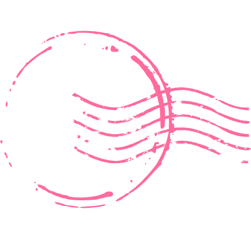 Her Blessed Letters stamp logo