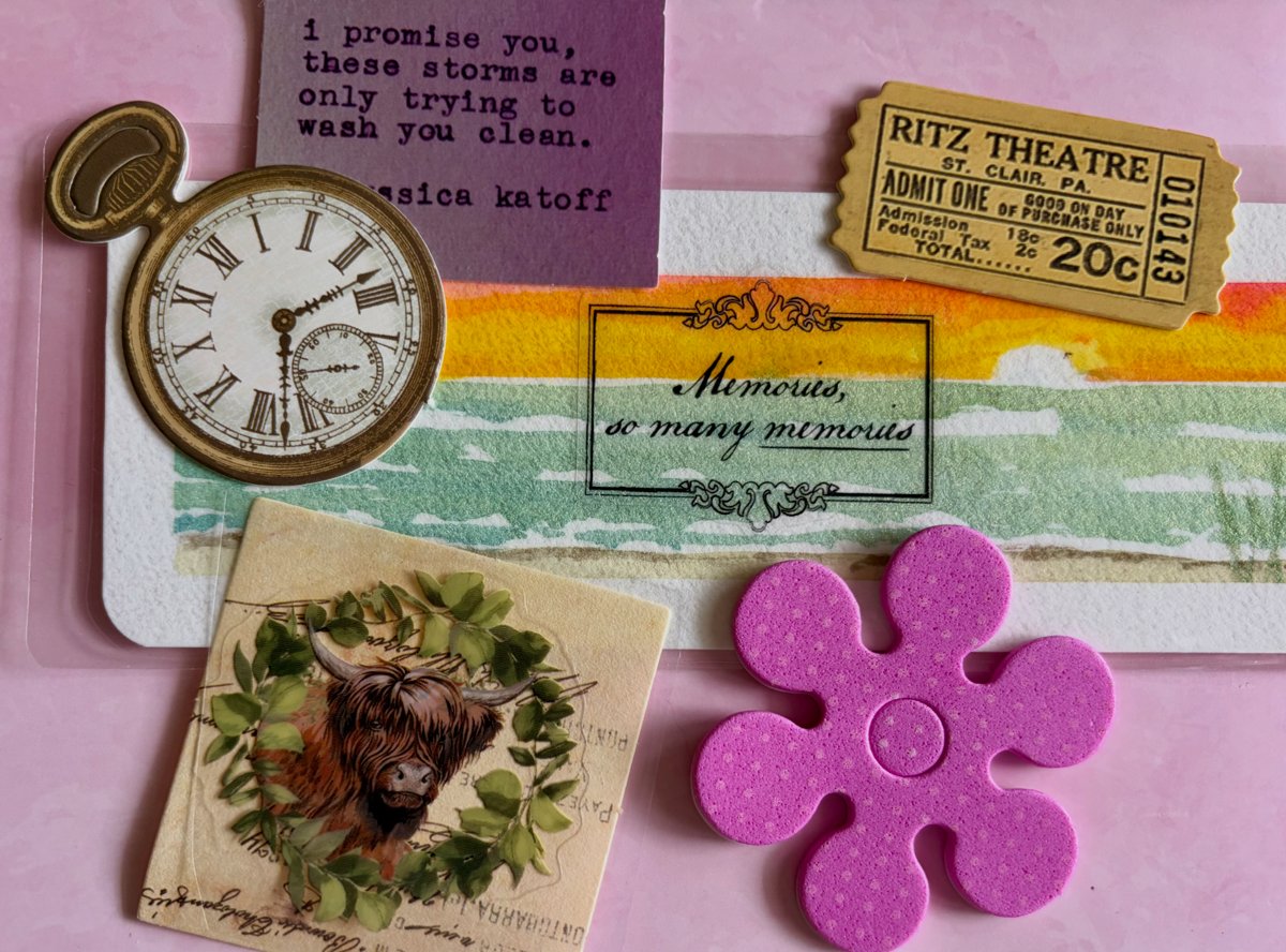 A whimsical cow illustration from a happy mail envelope