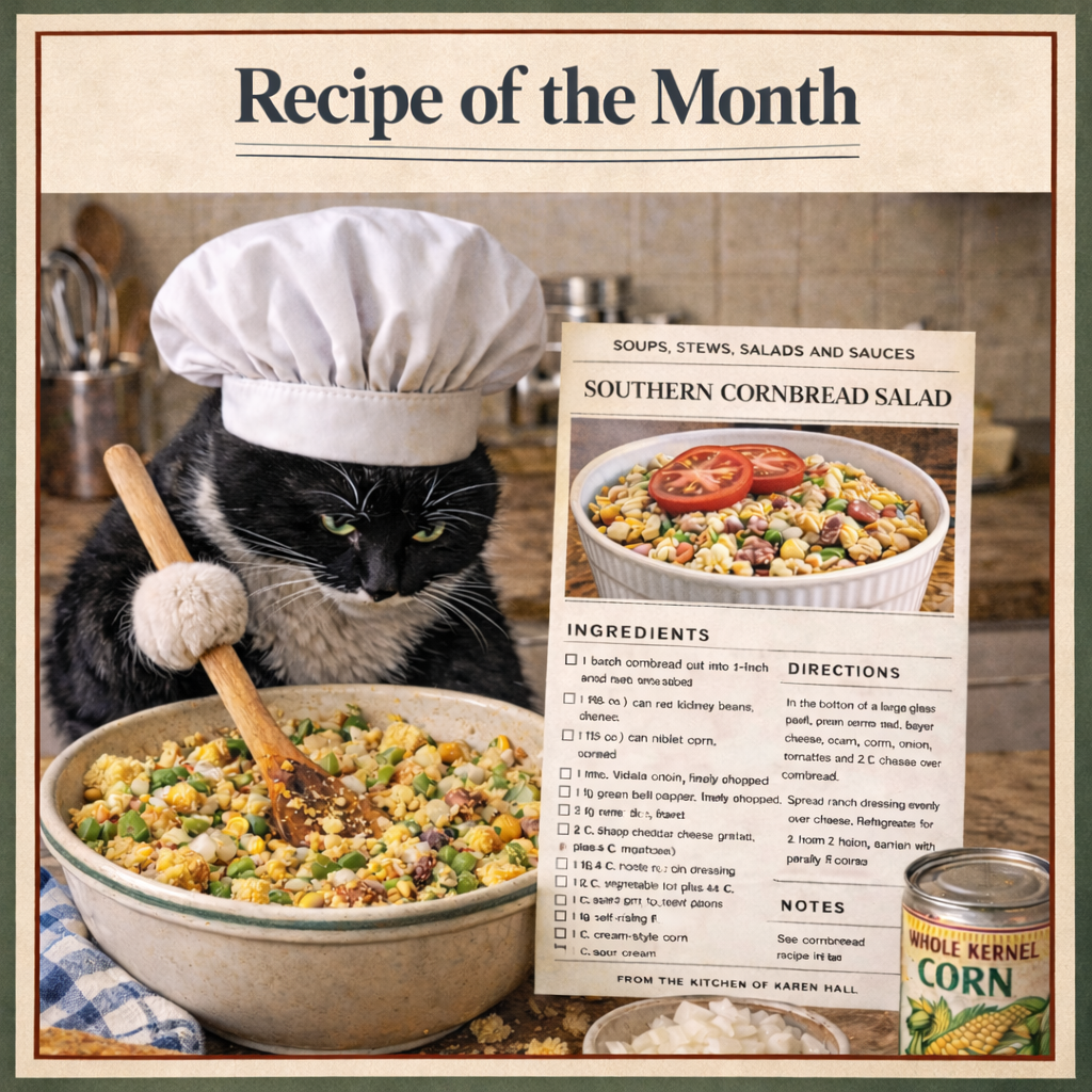 An old family recipe card of the month