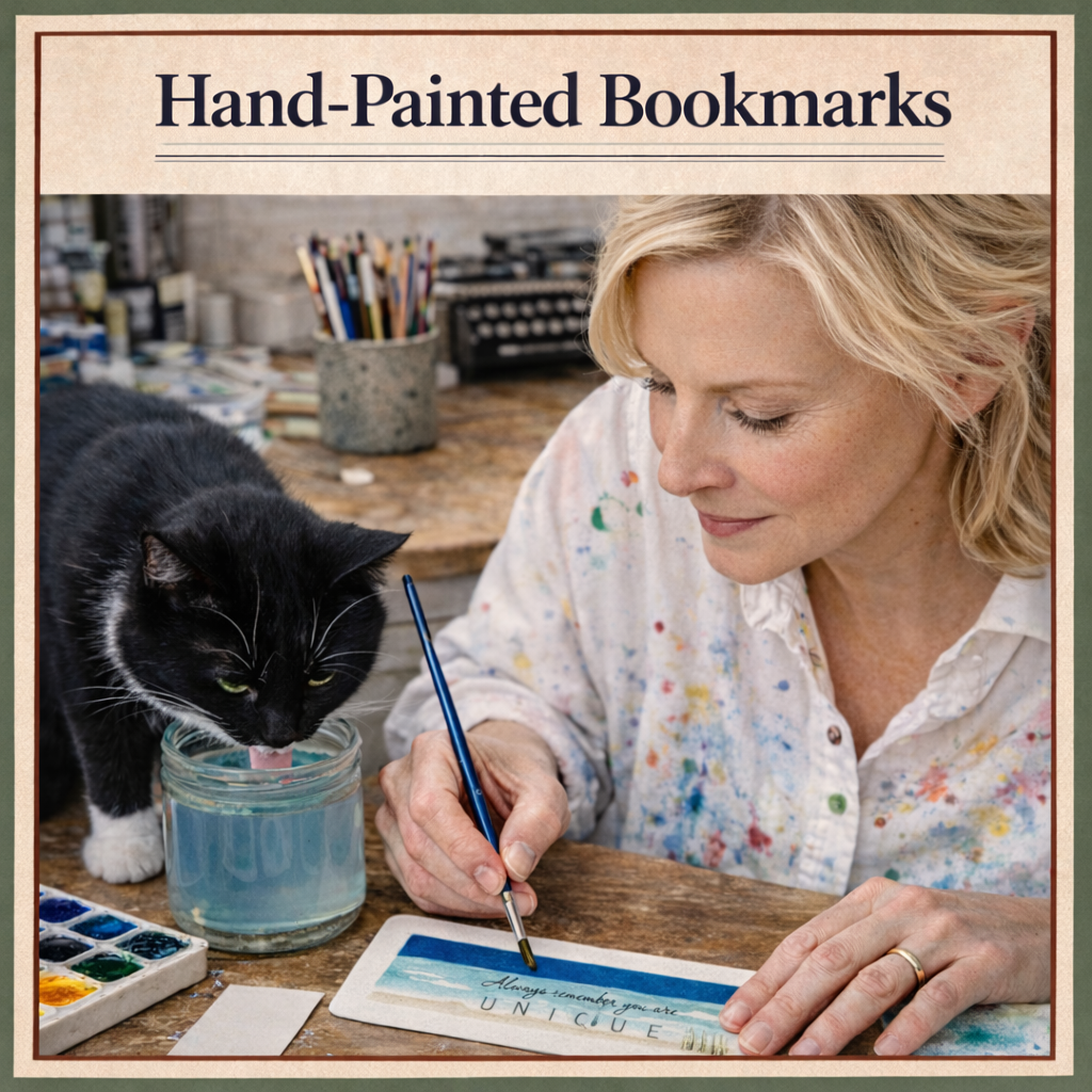 Original hand-painted watercolor bookmarks
